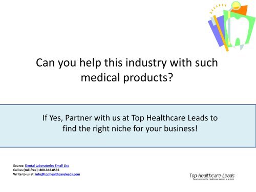 Dental Laboratories Email Addresses - Top Healthcare Leads