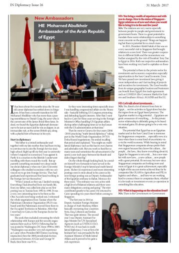 Extract from IN Dip 26 - Egypt Amb Interview