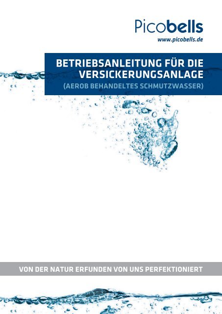 Betriebsanleitung für die Versickerungsanlage