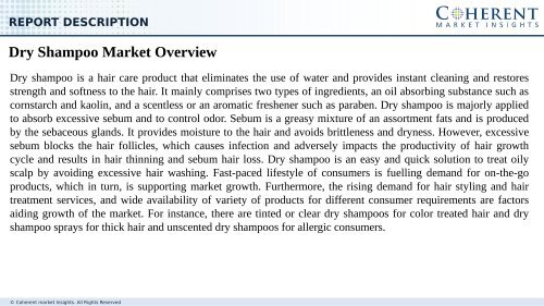 Dry Shampoo Market,