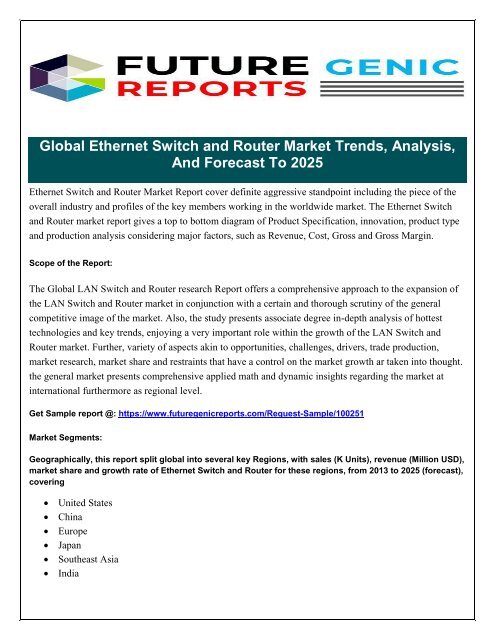 Global Ethernet Switch and Router Market Show Surprisingly Strong Growth in First Quarter of 2018