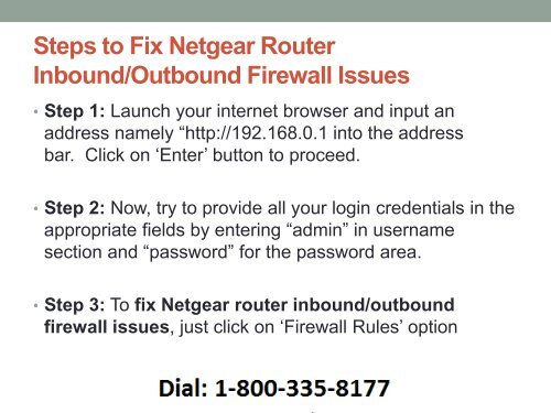 1-800-335-8177 Fix Netgear Router Inbound Outbound Firewall Issues