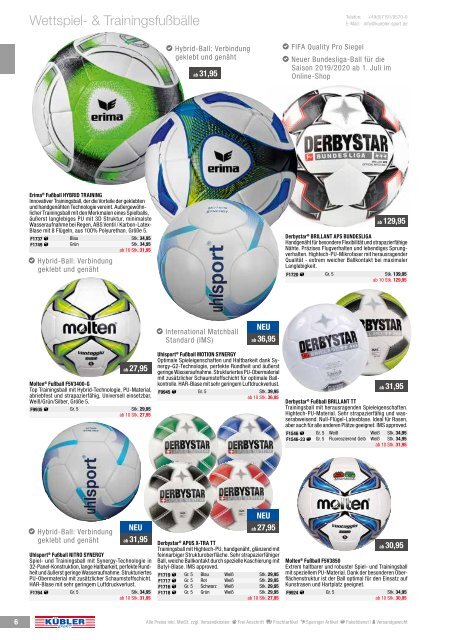 Hauptkatalog 2019 Kübler Sport