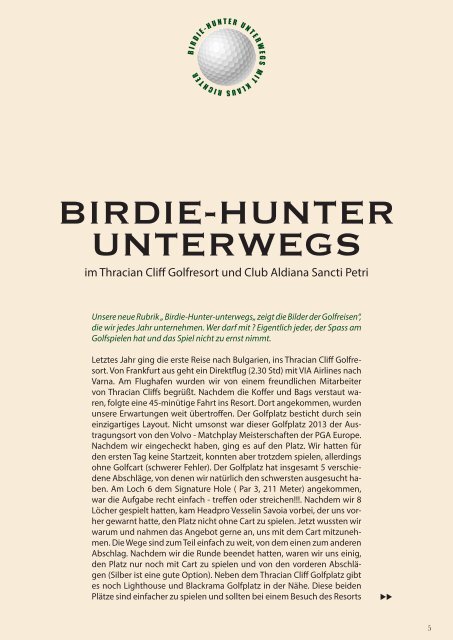 Birdie-Hunter Kurier 2016