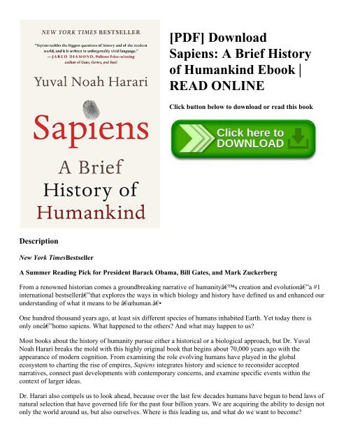 [PDF] Download Sapiens A Brief History of Humankind Ebook  READ ONLINE