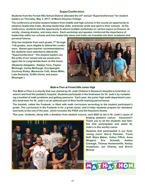 Summer Newsletter 2017