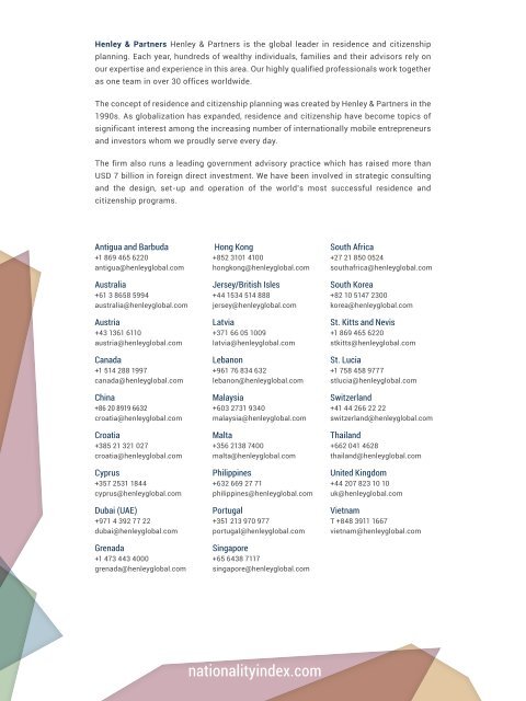 A Human Cartographic Approach to Mapping the Quality of Nationality Index