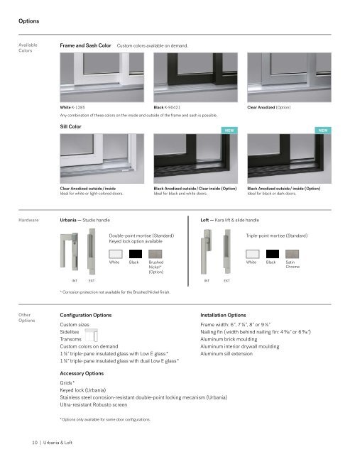 Urbania & Loft Patio Doors