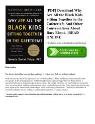 [PDF] Download Why Are All the Black Kids Sitting Together in the Cafeteria And Other Conversations About Race Ebook  READ ONLINE