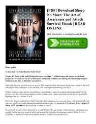 [PDF] Download Sheep No More The Art of Awareness and Attack Survival Ebook  READ ONLINE