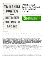 [PDF] Download Between the World and Me Ebook  READ ONLINE