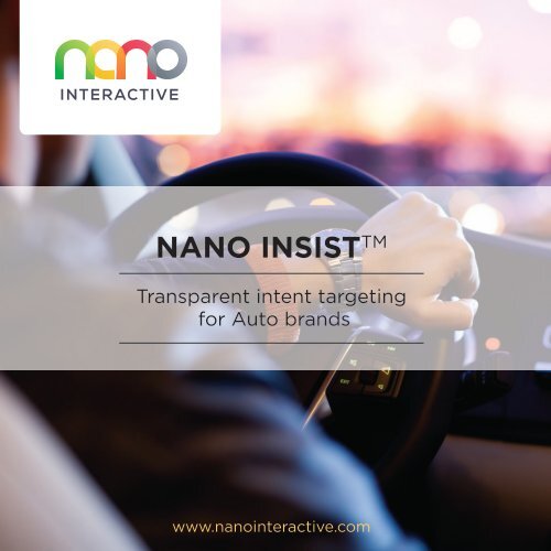 NANO INSIST FOR AUTO BRANDS