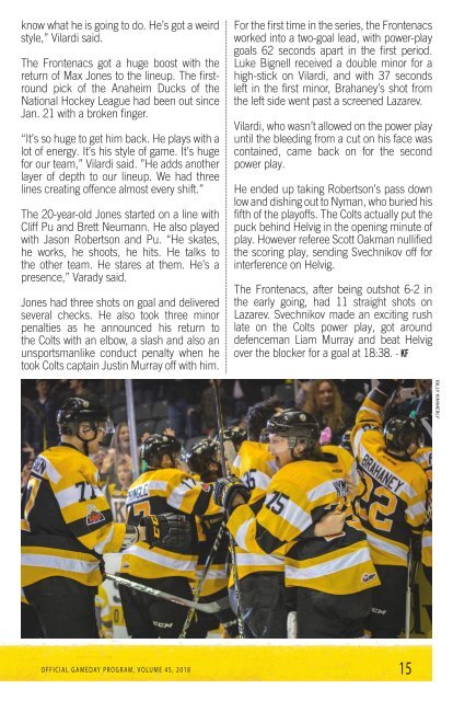 Kingston Frontenacs GameDay April 10, 2018