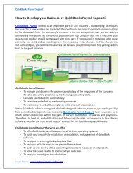 How to Develop your Business by QuickBooks Payroll Support