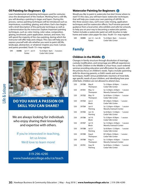 Hawkeye Business & Community Education Catalog