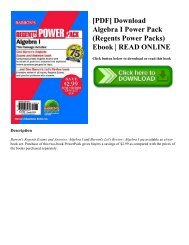 [PDF] Download Algebra I Power Pack (Regents Power Packs) Ebook  READ ONLINE