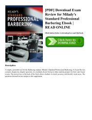 [PDF] Download Exam Review for Milady's Standard Professional Barbering Ebook  READ ONLINE