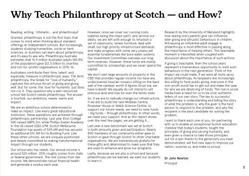 Scotch College Philanthropy Impact Report 2017