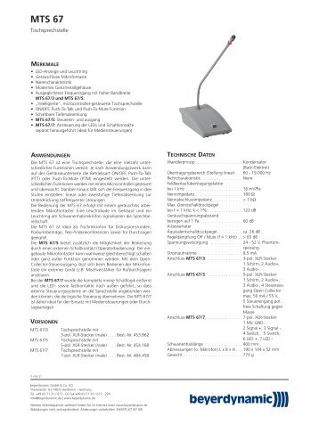 MTS 67 - Beyerdynamic