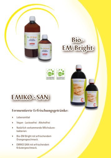 Bio- EM Bright EMIKO · SAN - EM Schweiz AG