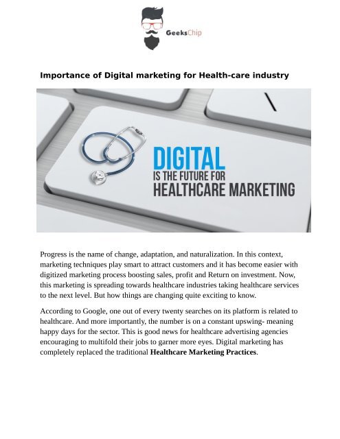 Digital Marketing Ideas for Healthcare Industry