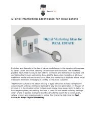 Digital Marketing Strategies for Real Estate