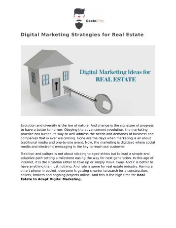 Digital Marketing Strategies for Real Estate