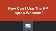 How Can I Use The HP Laptop Webcam