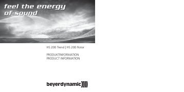 HS 200 Trend | HS 200 Rotor ... - Beyerdynamic