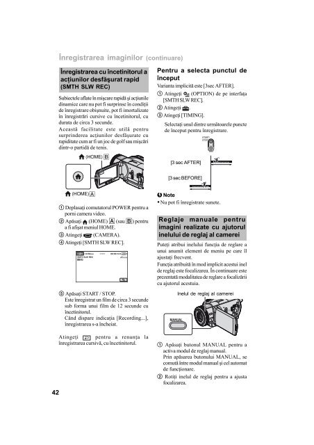 Sony HDR-UX1E - HDR-UX1E Mode d'emploi Roumain