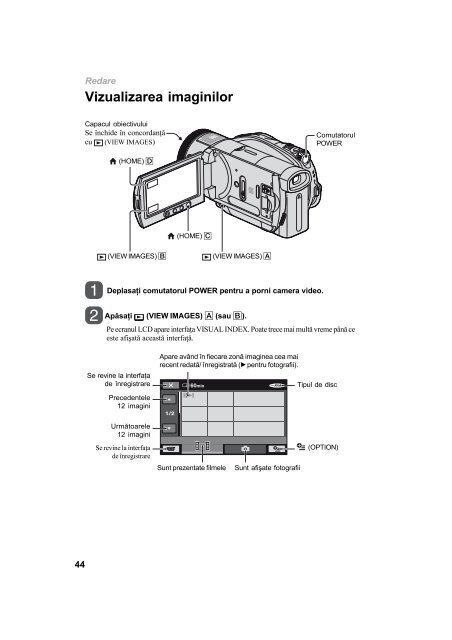 Sony HDR-UX1E - HDR-UX1E Mode d'emploi Roumain