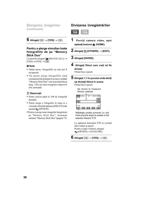 Sony HDR-UX1E - HDR-UX1E Mode d'emploi Roumain