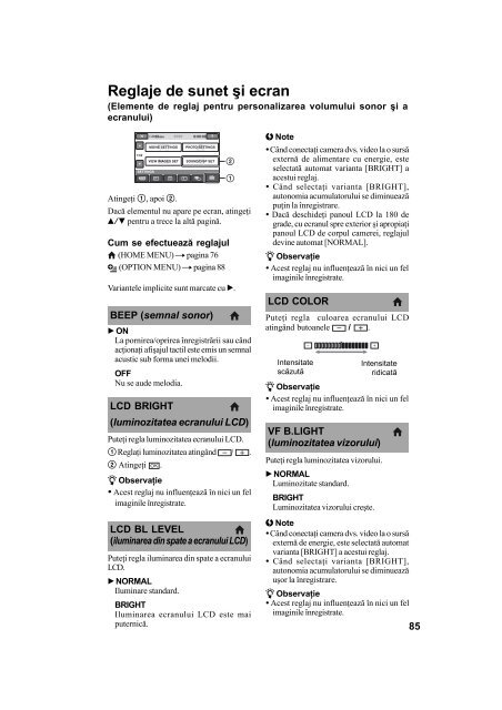 Sony HDR-UX1E - HDR-UX1E Mode d'emploi Roumain