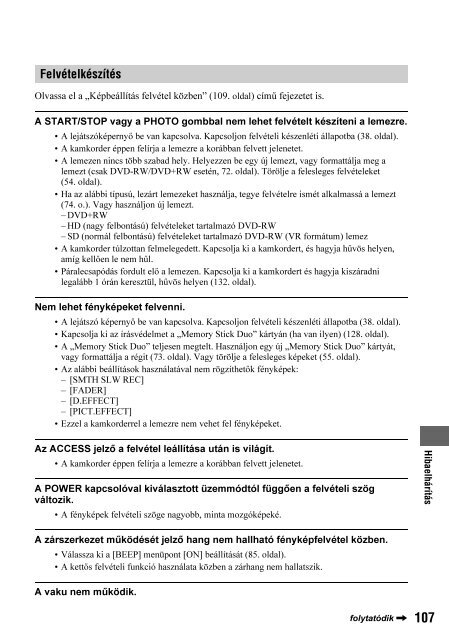 Sony HDR-UX1E - HDR-UX1E Consignes d&rsquo;utilisation Hongrois