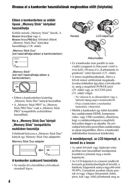 Sony HDR-UX1E - HDR-UX1E Consignes d&rsquo;utilisation Hongrois