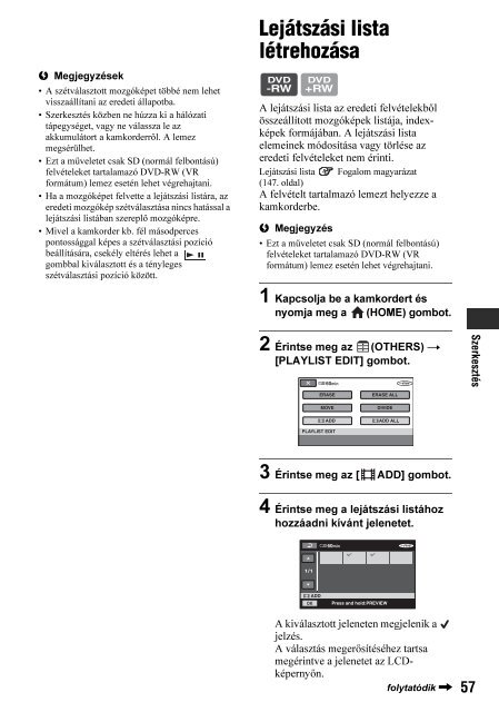 Sony HDR-UX1E - HDR-UX1E Consignes d&rsquo;utilisation Hongrois