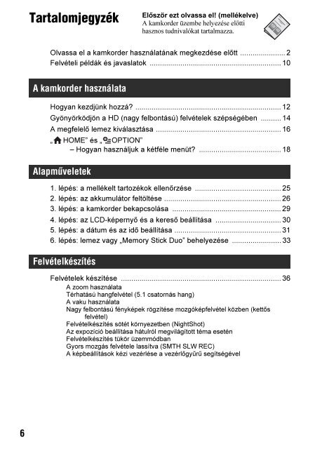 Sony HDR-UX1E - HDR-UX1E Consignes d&rsquo;utilisation Hongrois