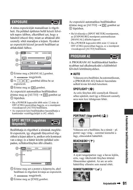 Sony HDR-UX1E - HDR-UX1E Consignes d&rsquo;utilisation Hongrois