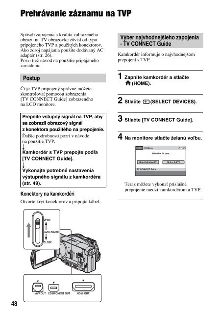 Sony HDR-UX1E - HDR-UX1E Consignes d&rsquo;utilisation Slovaque