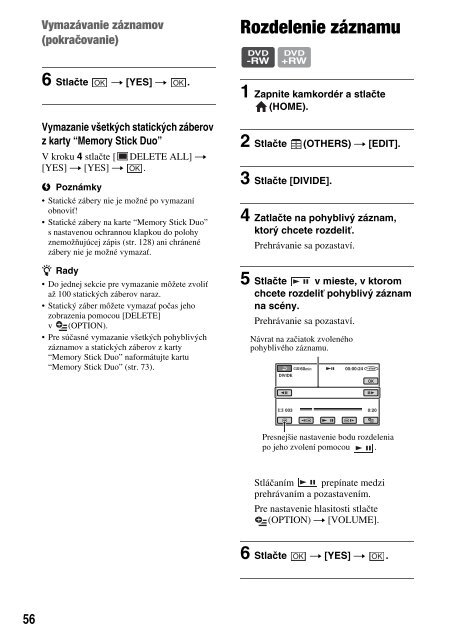 Sony HDR-UX1E - HDR-UX1E Consignes d&rsquo;utilisation Slovaque