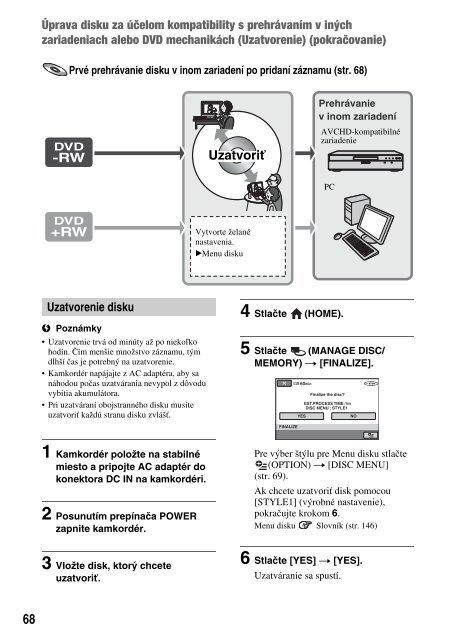 Sony HDR-UX1E - HDR-UX1E Consignes d&rsquo;utilisation Slovaque