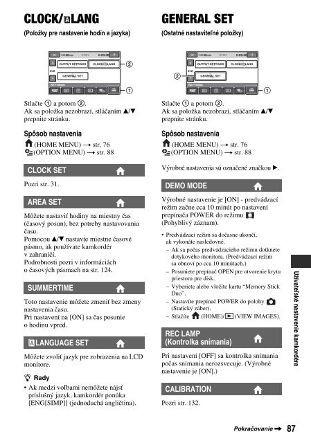 Sony HDR-UX1E - HDR-UX1E Consignes d&rsquo;utilisation Slovaque