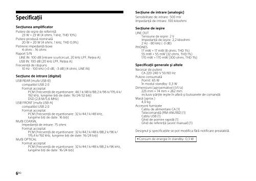 Sony UDA-1 - UDA-1 Guide de r&eacute;f&eacute;rence Anglais