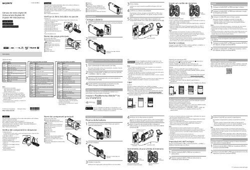 Sony FDR-X1000VR - FDR-X1000VR Mode d'emploi Portugais