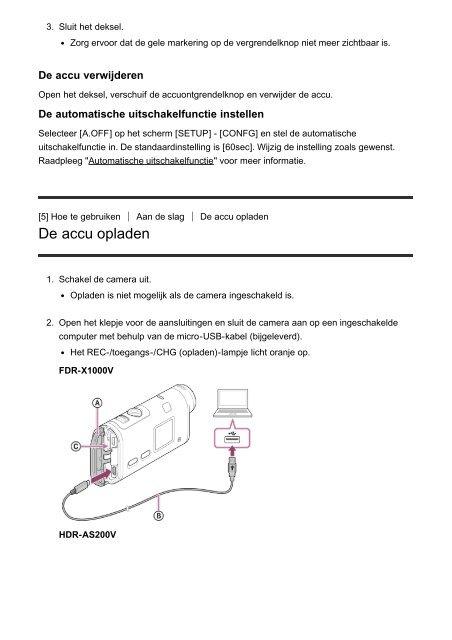 Sony FDR-X1000VR - FDR-X1000VR Manuel d'aide N&eacute;erlandais