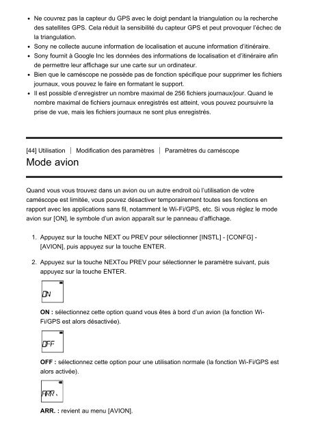 Sony FDR-X1000VR - FDR-X1000VR Manuel d'aide