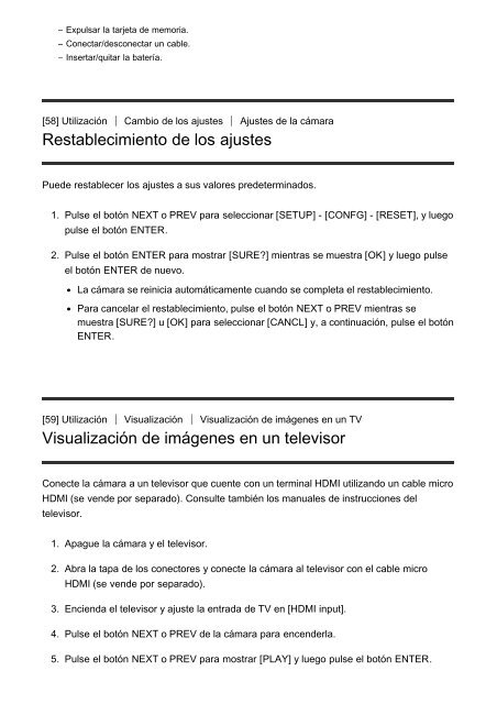 Sony FDR-X1000VR - FDR-X1000VR Manuel d'aide Espagnol