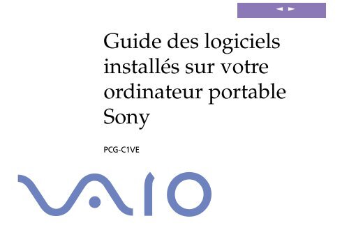 Sony PCG-C1VE - PCG-C1VE Manuale software Francese