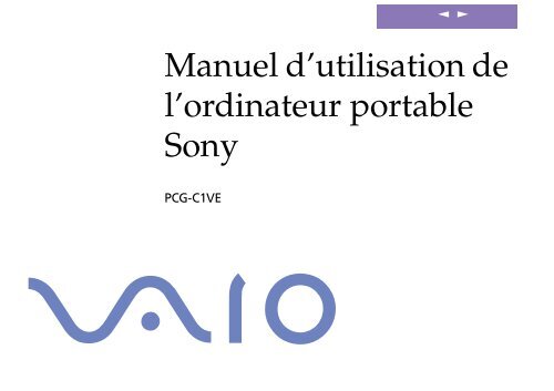 Sony PCG-C1VE - PCG-C1VE Istruzioni per l'uso Francese