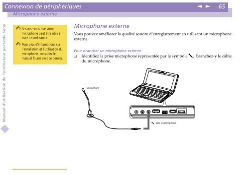 Sony PCG-C1VE - PCG-C1VE Istruzioni per l'uso Francese